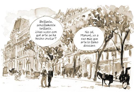 Viñeta de «La divina comedia de Oscar Wilde»