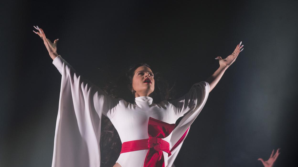 Rosalía, durante su última actuación en Madrid