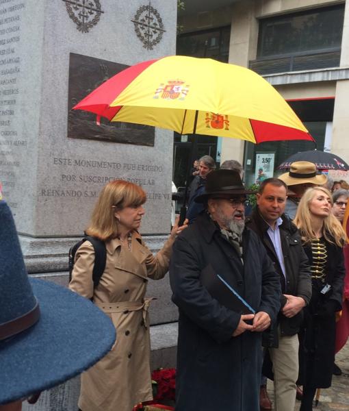 Javier Santamarta, durante el homenaje