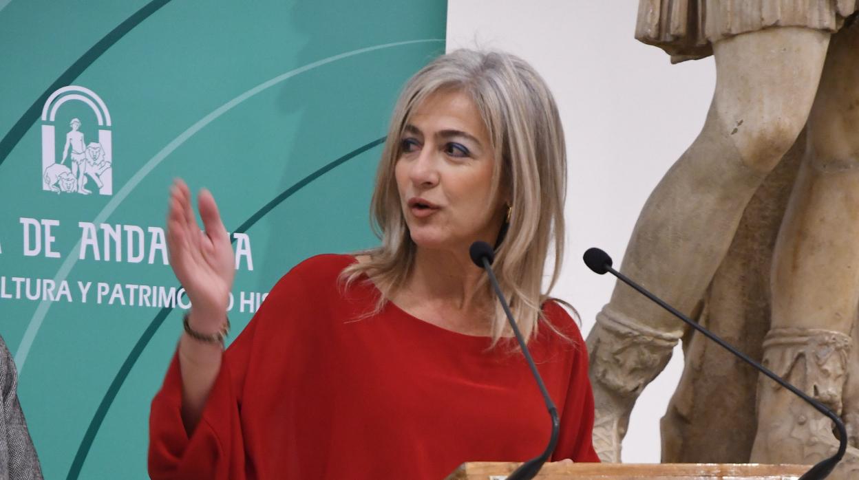 Patricia del Pozo durante una comparecencia en el Museo Arqueológico