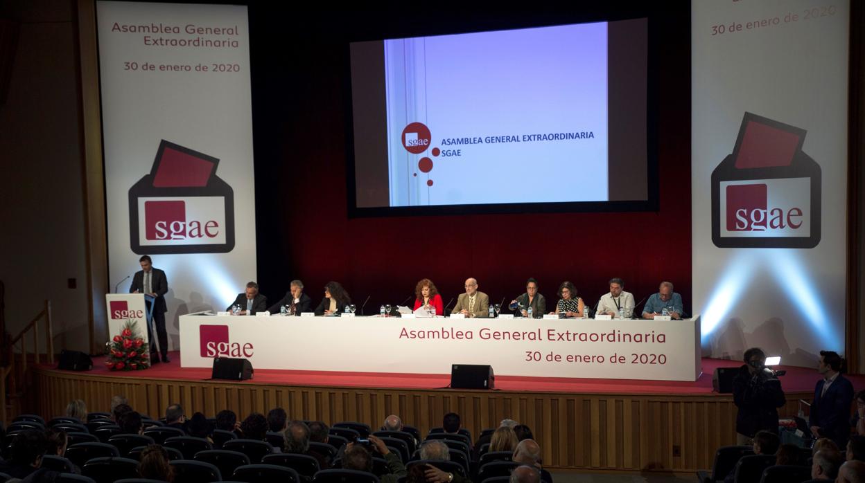 La asamblea de la SGAE en la que se aprobaron los nuevos estatutos