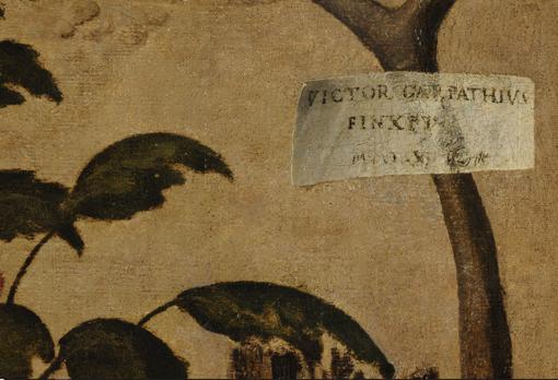 En 1958 apareció en la pintura un cartel en el que Carpaccio firmó y fechó (en 1510) la obra. Hasta 1919 estuvo atribuida a Durero