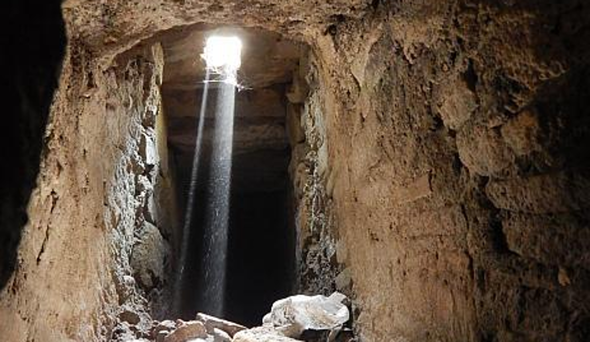 Uno de los túneles bajo Pompeya