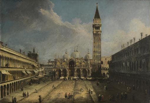 «La Plaza de San Marcos en Venecia», de Canaletto, antes de su restauración