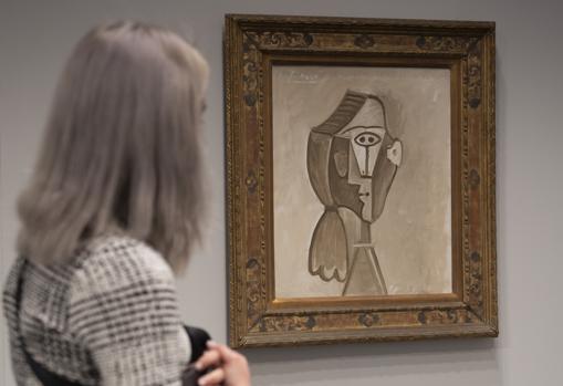 Este retrato que Picasso hizo de su última esposa, Jacqueline Roque, a la venta en el estand de Edward Tyler Nahem por 6,2 millones de euros