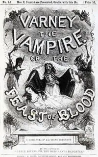 Portada de uno de los «penny dreadful» decimonónicos más famosos: «Varney el vampiro»