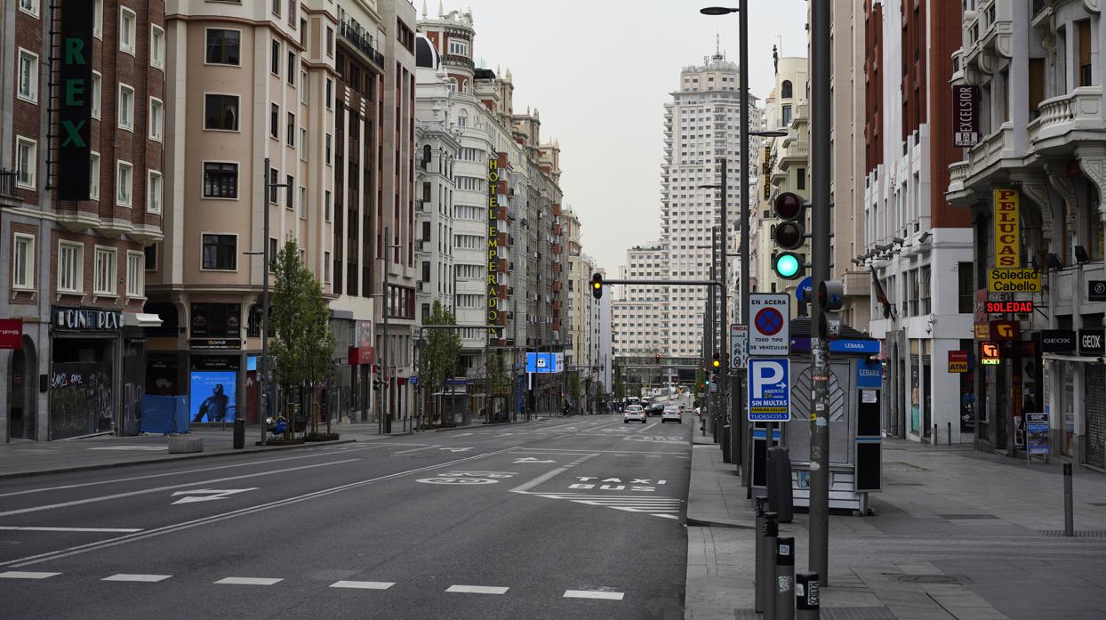 La Gran Vía, ayer