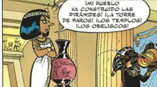 Cleopatra en una de las viñetas