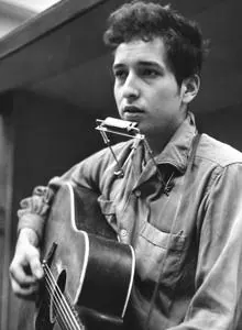Dylan a principios de la década de 1960, época del «American dream» de JFK