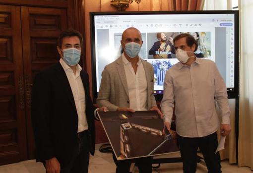 Antonio Jiménez, Antonio Muñoz y Dario Regattieri en la presentación