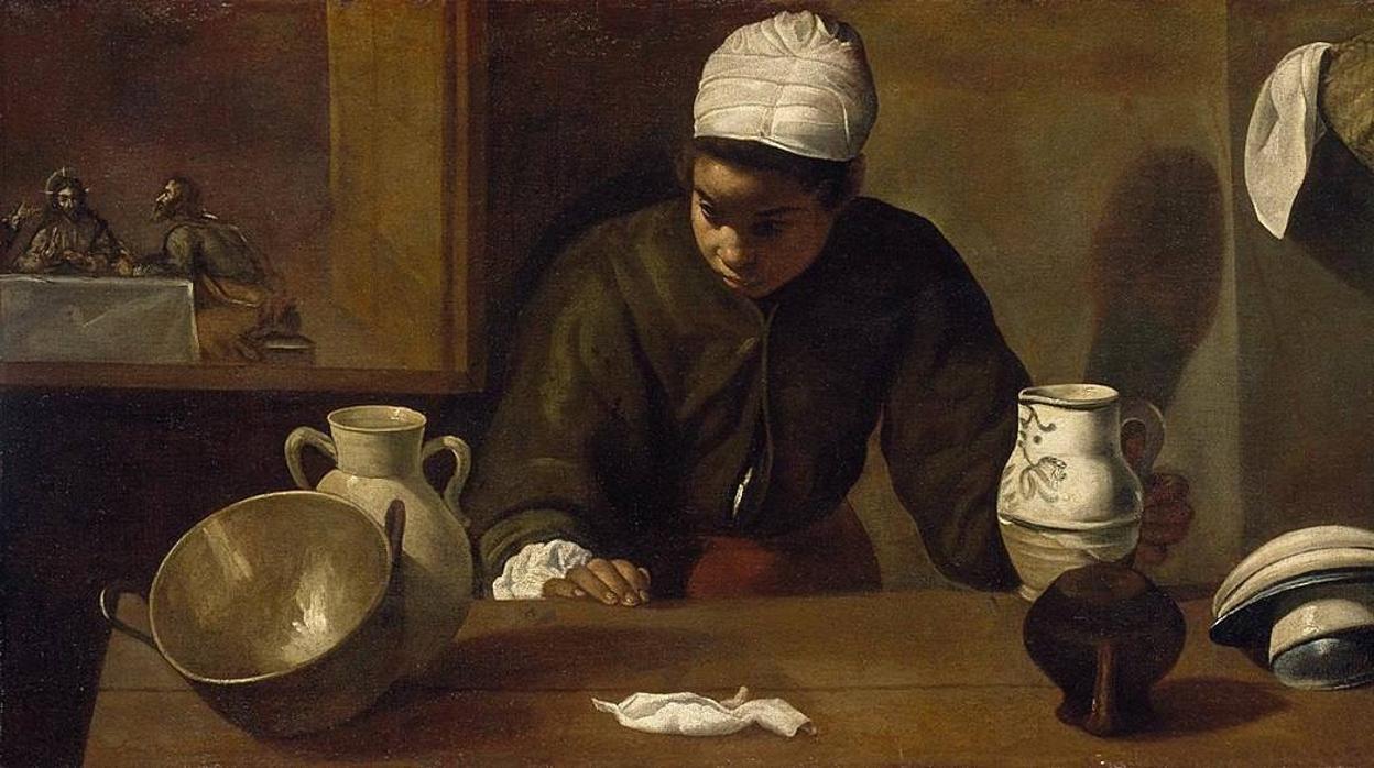 «La cena de Emaús. La mulata», lienzo atribuido a Velázquez, reflejo de lo arraigado de la esclavitud en España.