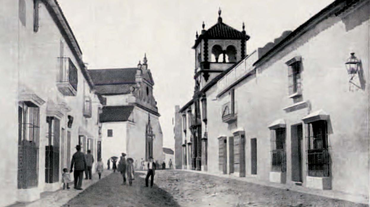 Calle Cánovas de Fuentes de Andalucía en una imagen de 1910