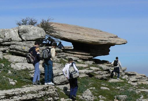 Niños de excursión en El Torcal