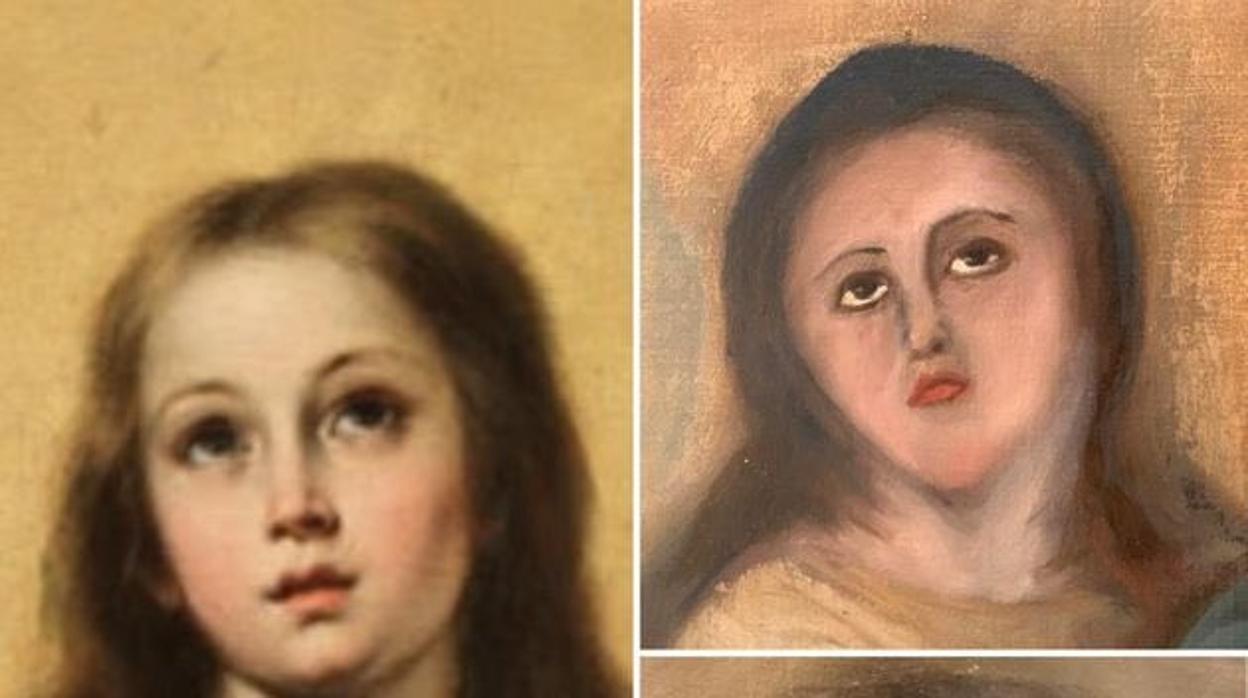 El desastre tras la «limpieza» de una virgen de Murillo