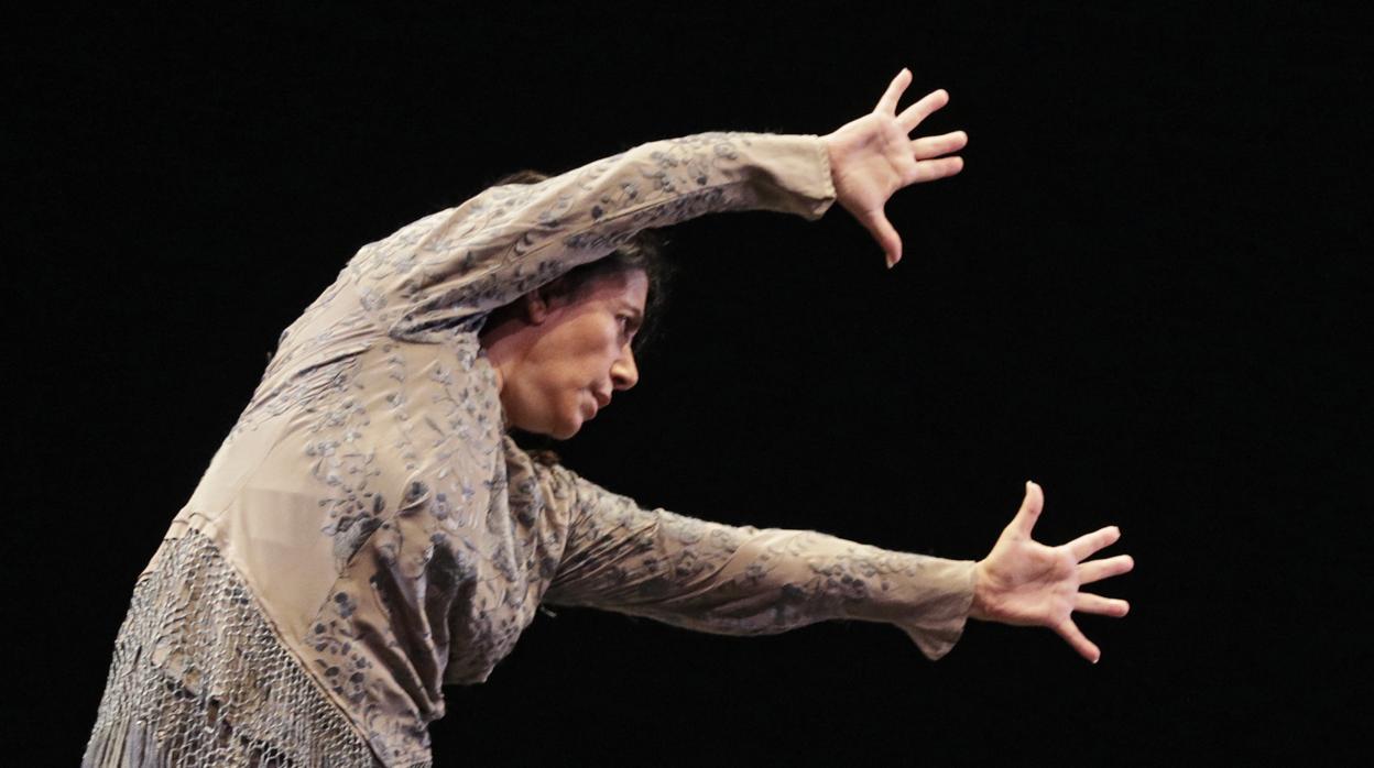 Eva Yerbabuena en el espectáculo que ofreció durante la pasada edición de la Bienal de Flamenco