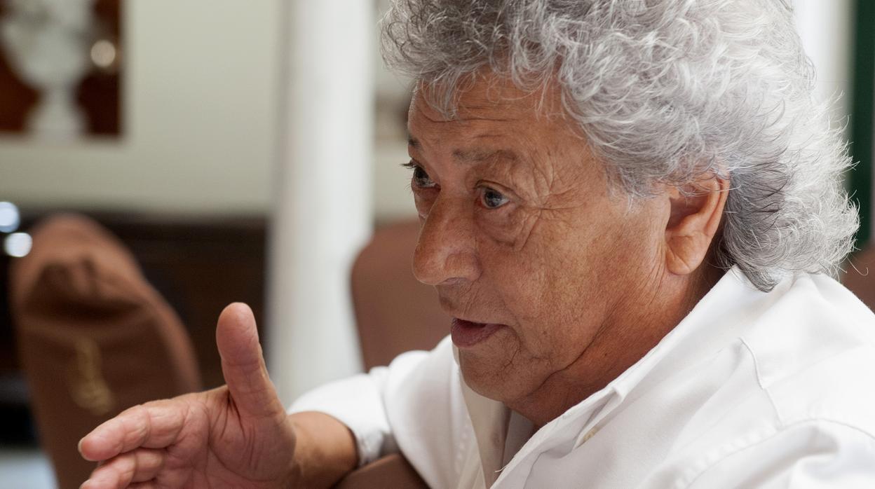 El maestro José Cortés, Pansequito, durante la entrevista