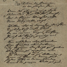 Fragmento de uno de los manuscritos de «Fausto», de Goethe