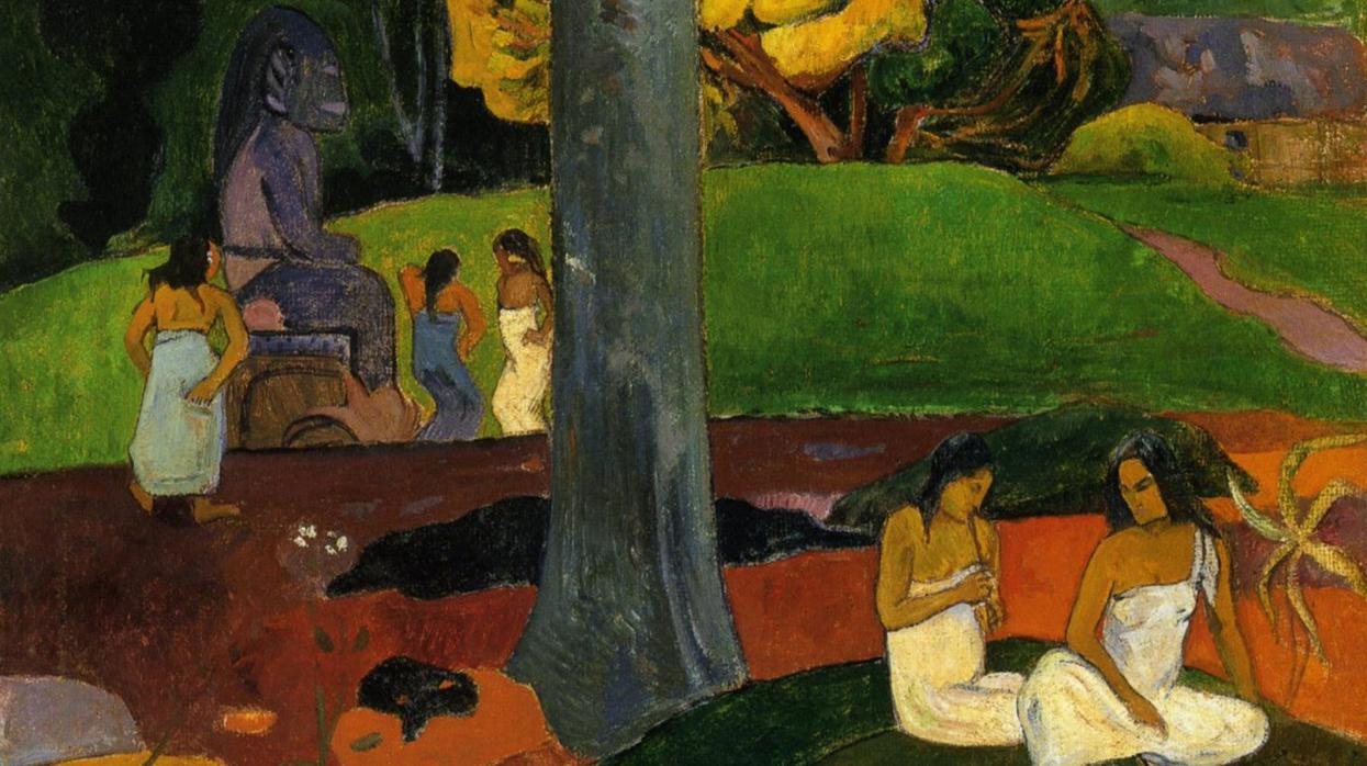 Detalle de «Mata Mua», de Gauguin