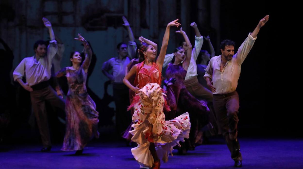 El Ballet Flamenco de Andalucía, durante la inauguración de la Bienal