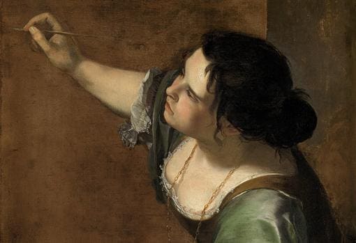 Detalle de «Autorretrato como alegoría de la pintura», de Artemisia Gentileschi