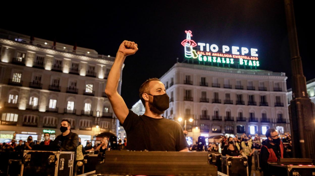 Manifestación convocada por la asociación ‘Alerta Roja Eventos’ en Madrid el pasado jueves