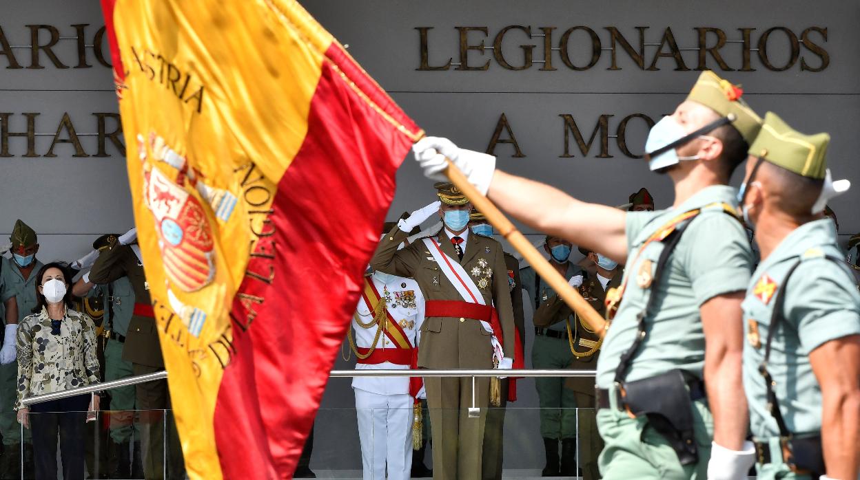 El Rey, en el acto conmemorativo del centenario de la Legión en Viator (Almería) en septiembre pasado