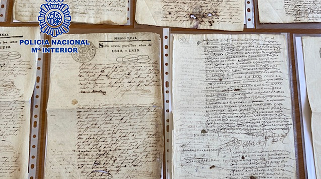 Detalle de los manuscritos recuperados