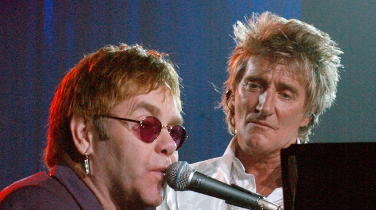 Elton John y Rod Stewart