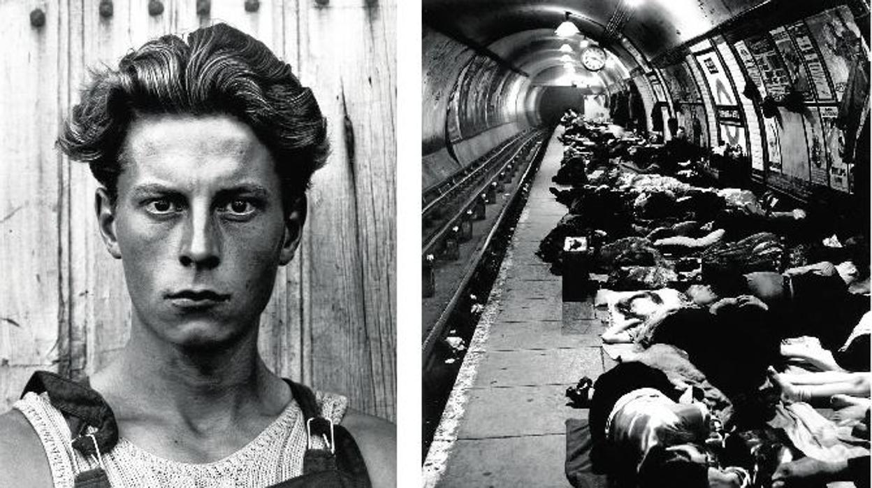 «Young Boy» (1955), de P. Strand, y «Estación de metro de Elephant and Castle», de B. Brandt