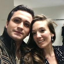 Anduaga y su pareja, Elena Barbé