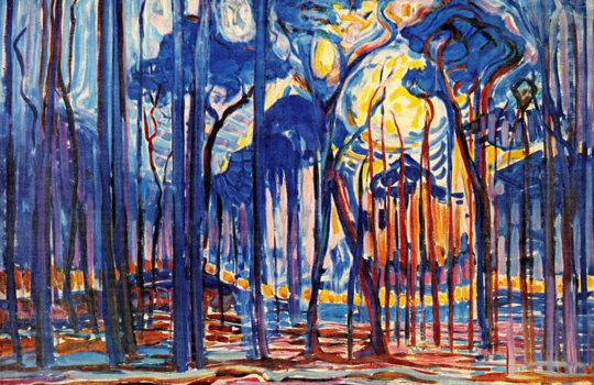 «Bosque cerca de Oele», de los comienzos de Mondrian