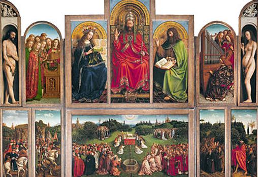 «La Adoración del Cordero Místico», de los hermanos Van Eyck