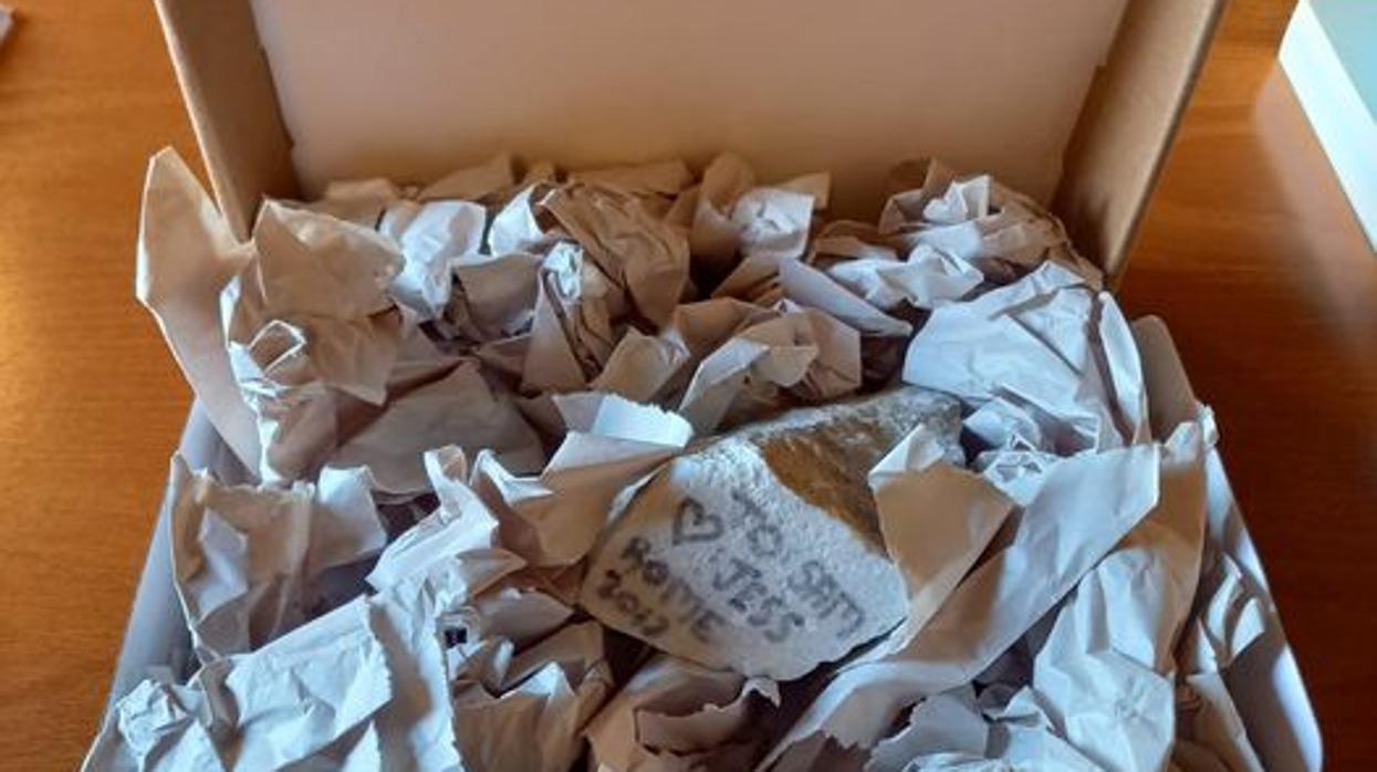 El trozo de marmol romano con la declaración de amor