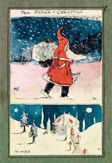 Ilustración de «Cartas de Papá Noel», de J.R.R. Tolkien (Minotauro)
