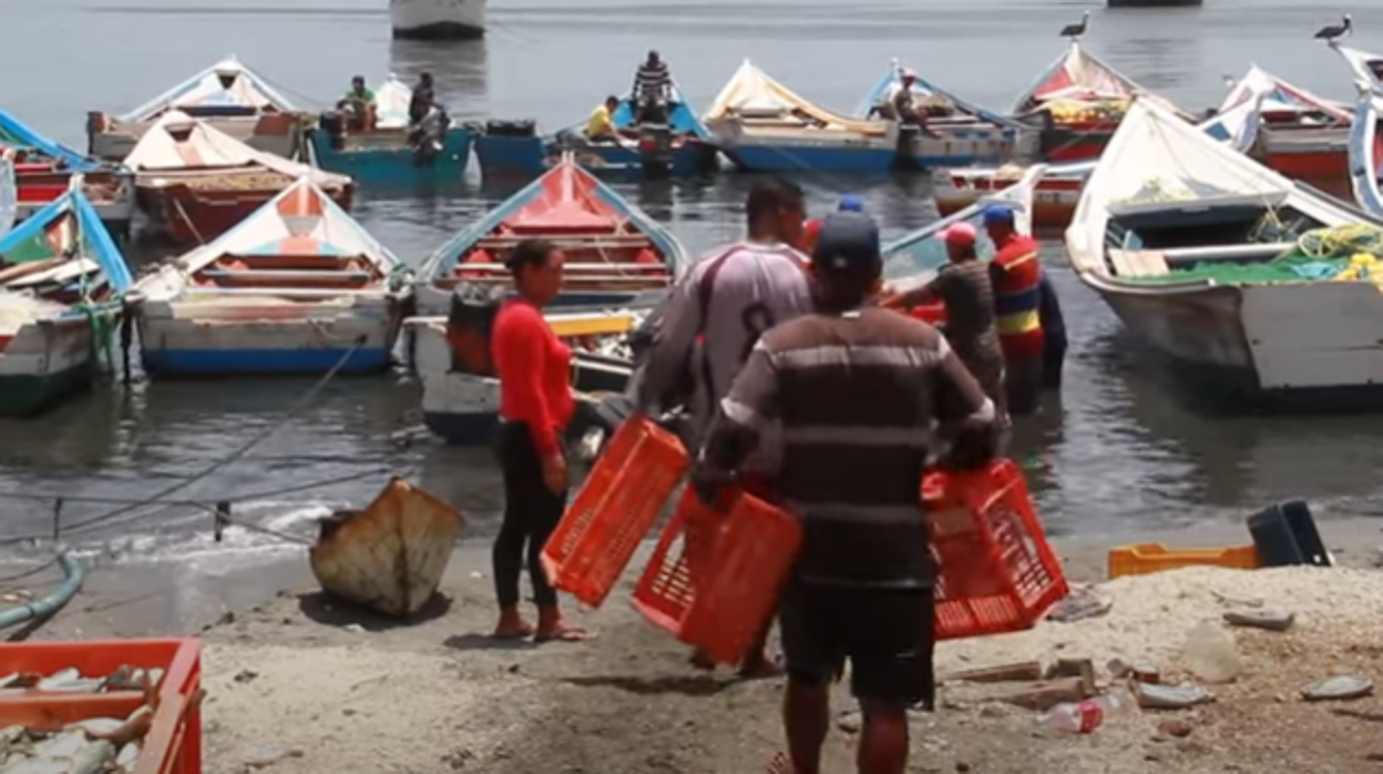 Pescadores en Guaca