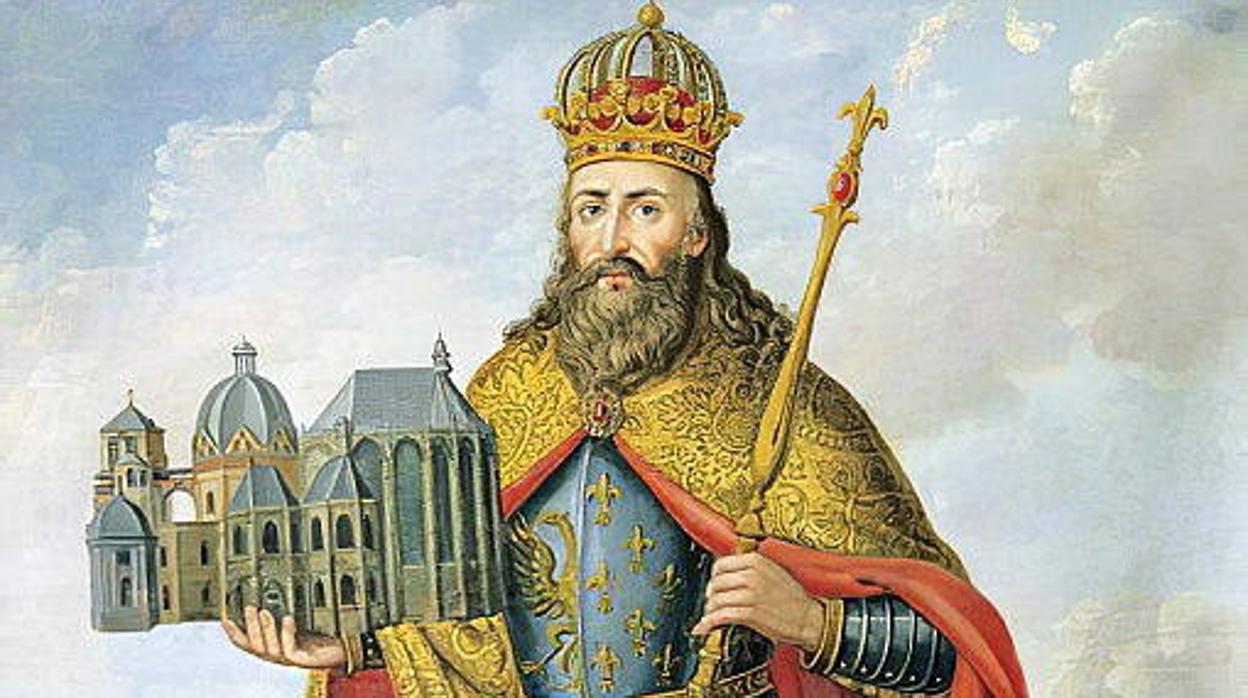 Retrato del emperador Carlomagno, obra de Scheuren