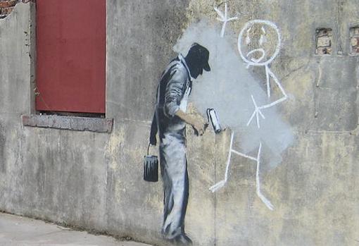 Dos obras de Banksy vandalizadas reavivan una antigua guerra de arte callejero