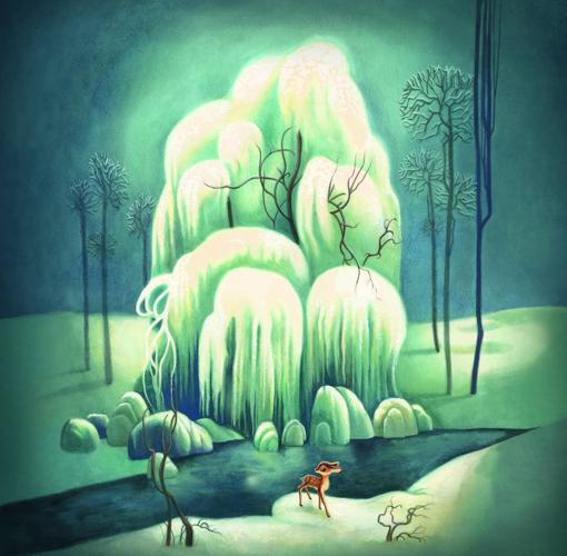 ilustración de Benjamin Lacombe para «Bambi. Una vida en el bosque» (Edelvives)