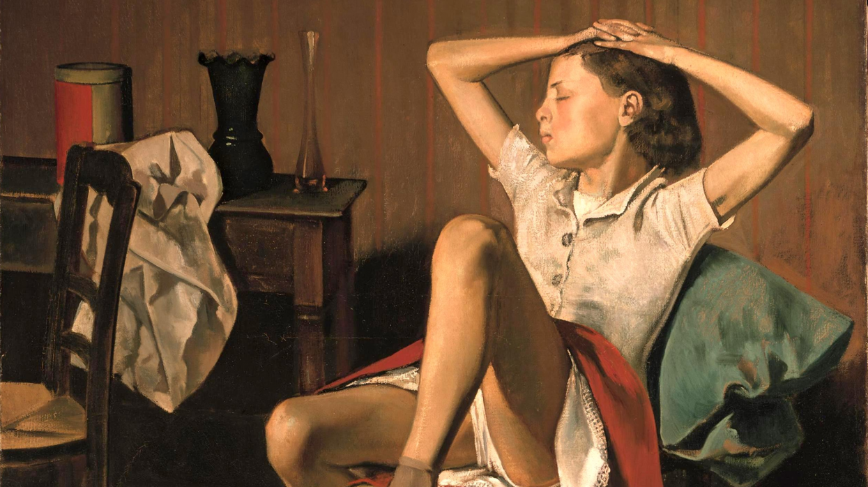 Detalle de «Thérèse soñando» (1938), de Balthus