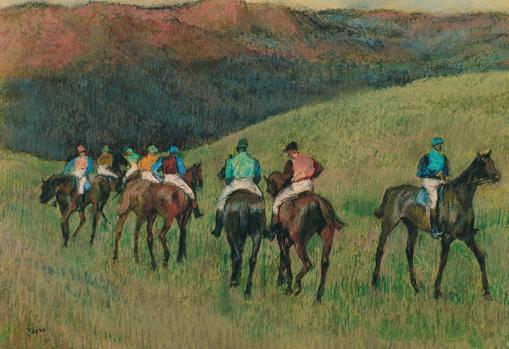 «Caballos de carreras en un paisaje», de Degas, una de las obras que salió del préstamo