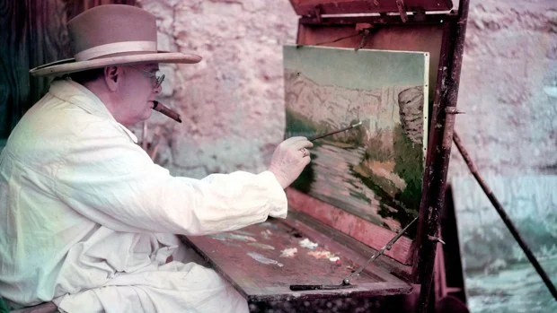 Angelina Jolie saca a subasta el único cuadro que Churchill pintó durante la Segunda Guerra Mundial
