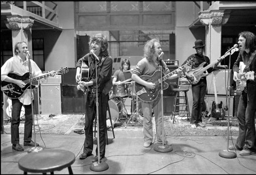 Ensayo de CSNY. Con Stephen Stills, Graham Nash, David Crosby y Neil Young