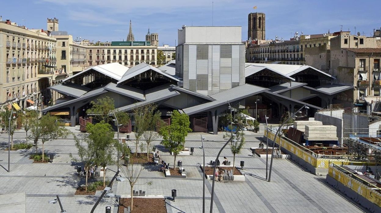 Fachada posterior del Mercado de la Boquería