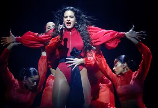 La cantante, durante su debut en el Palau Sant Jordi