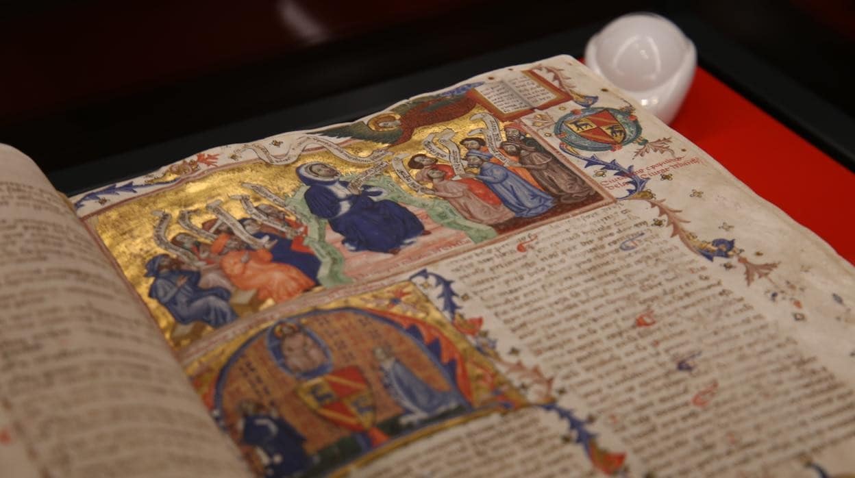 Uno de los manuscritos de la exposición de 'La luz de la Edad Media en la literatura catalana'
