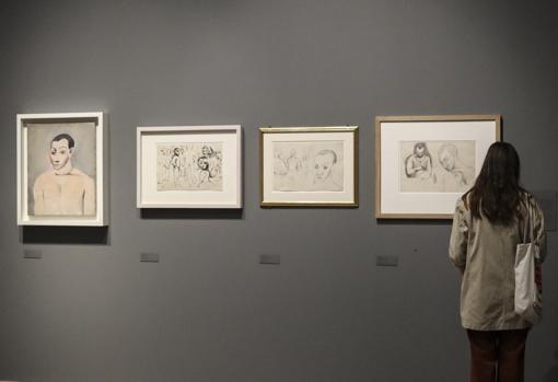 'Autorretrato' de Picasso, de 1906, junto a tres estudios para autorretratos