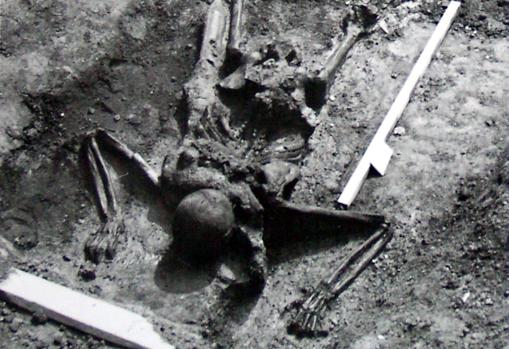 Así fue hallado el esqueleto