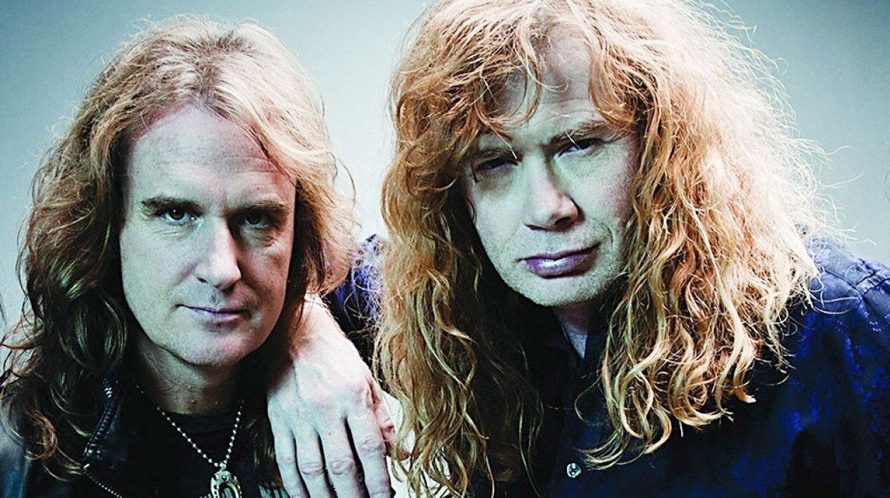 Dave Ellefson (izquierda), junto al líder de Megadeth, Dave Mustaine