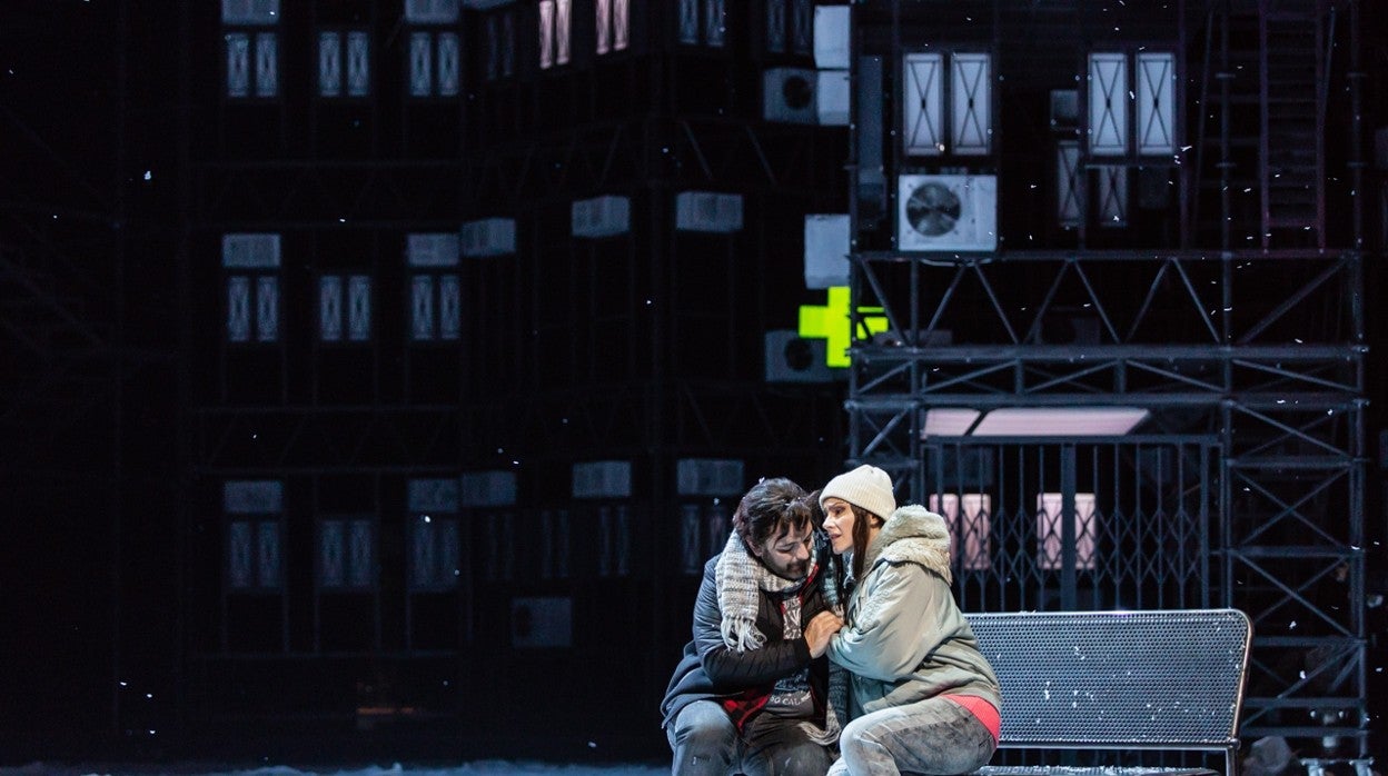 Una escena del tercer acto de 'La bohème'