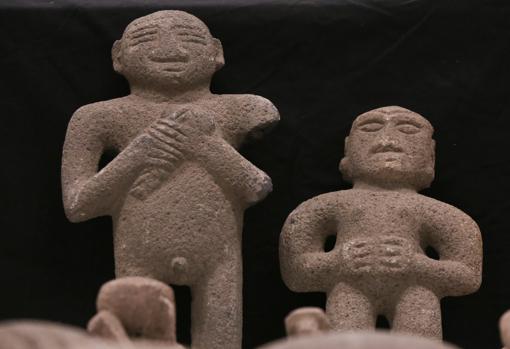 Figuras de la colección que ha devuelto el Museo de Brooklyn a Costa Rica